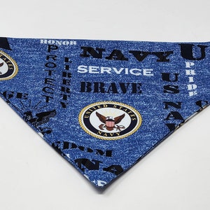 US Navy bandana/US Navy scarf/Over the collarNavy bandana/Navy scarf/dog bandana/Pet Gifts