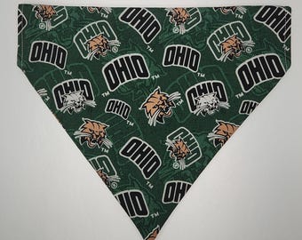 OH Bobcats Dog Bandana/Bobcat Gift for Pet/Ohio University