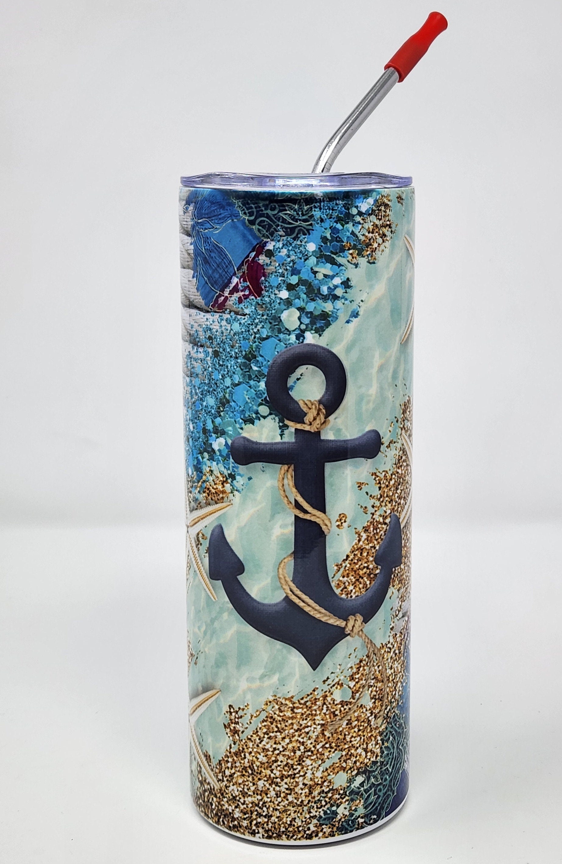 Anchor Ocean Nautical Tumbler/Ocean Tumbler/Sailing/Gifts for Her/Gift for Friends