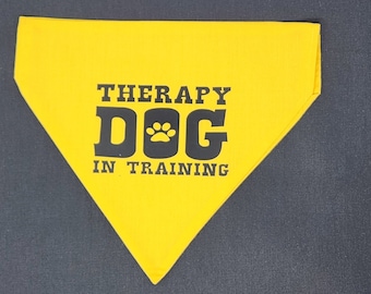 Therapy Dog In Training Bandana: Customizable Pet Scarf