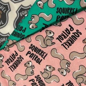 Reversable Squirrel Patrol Dog Bandana/Squirrel Patrol Dog Scarf/Two side squirrel patrol dog bandana
