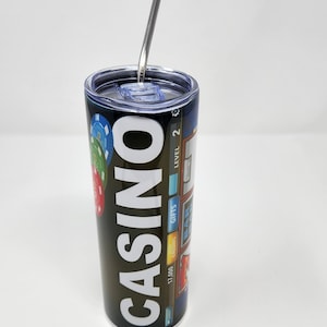 Casino 20 Oz Tumbler/Gambling and Casino Lover Gift/Slot Machine Tumbler Gift