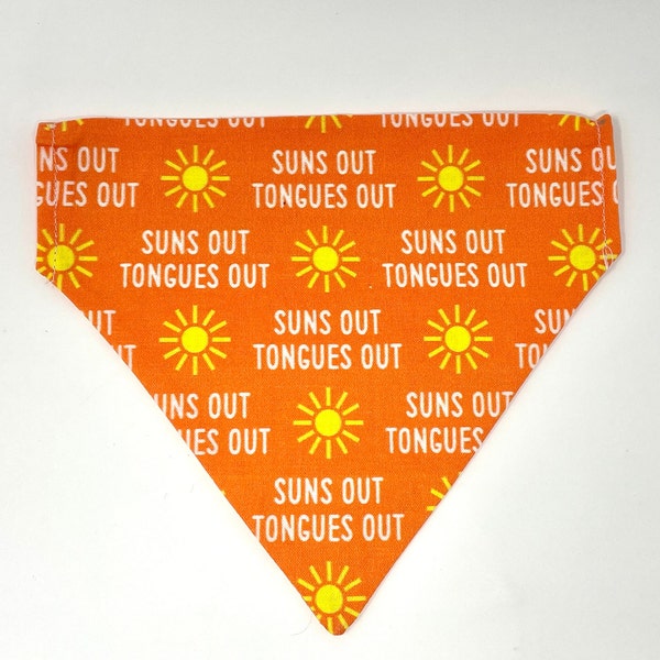 Sun Out Tongues Out Bandana Summertime Dog Scarf