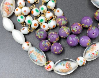 Vintage Japanese Glass Beads Necklace