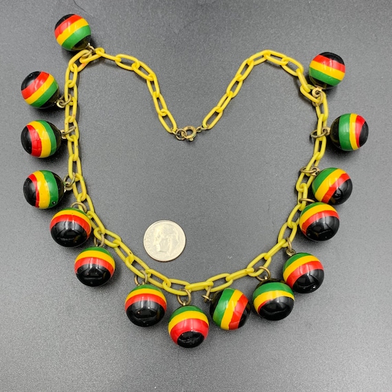 Antique 1930's Celluloid Balls Necklace - image 4