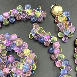 Vintage Lucite Pastel Bubble Beads Parure