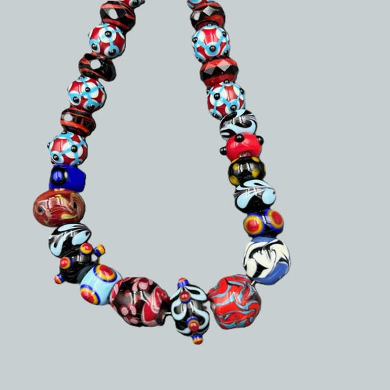 Art Glass Lampwork Beads Necklace