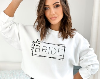 Bride Crewneck Sweater. Bride. Bridesmaids Sweater. Wife. Wifey. Mrs. Wedding. Marriage. Bridal Party. Bride Gift. Bachelorette Party.