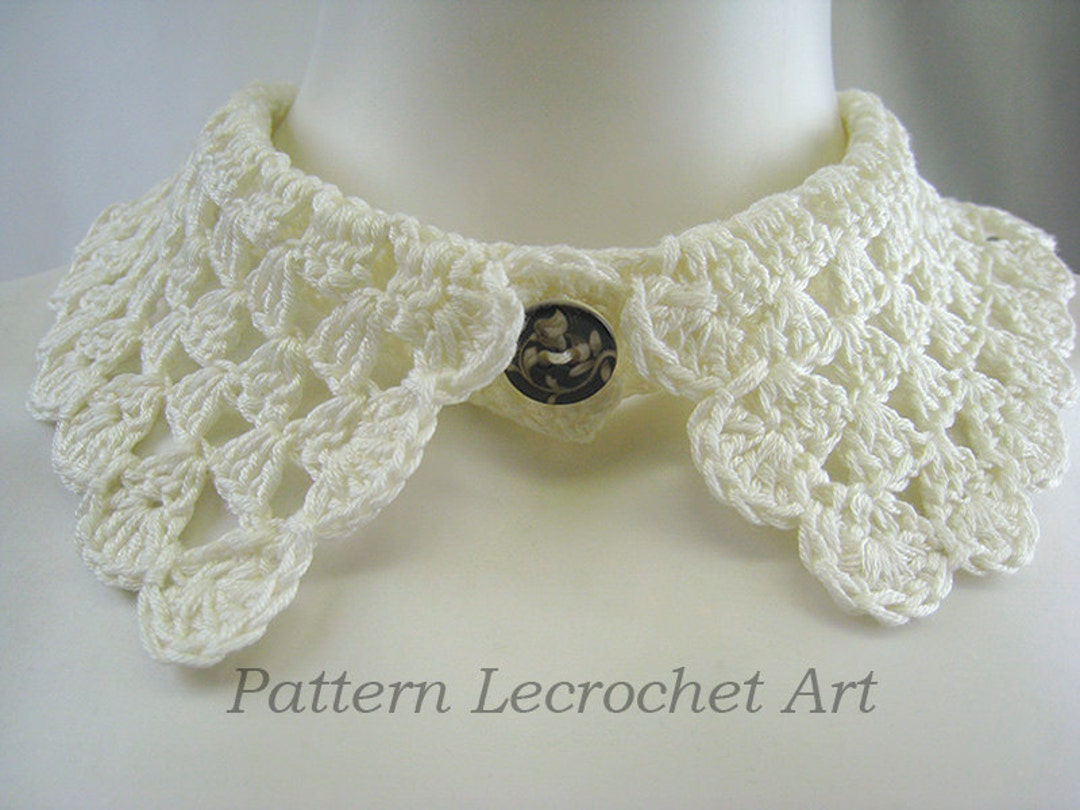 Crochet Pattern Necklace Collar, Fashion Accessory, Lace Collar Crochet ...