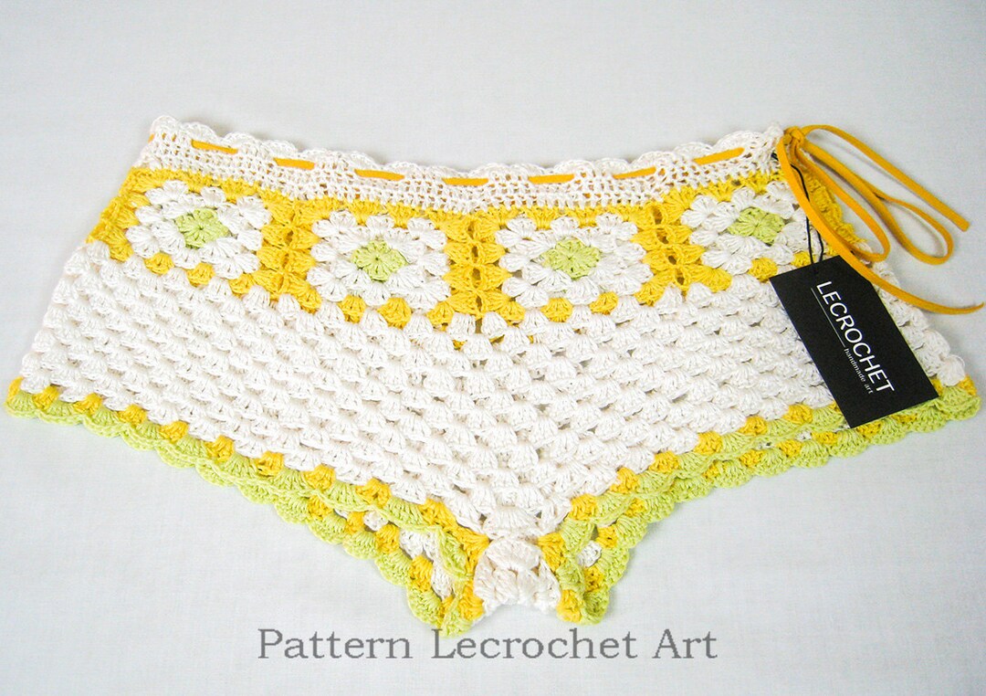 Crochet Pattern Summer Shorts Womens Beach Shorts Pattern Etsy