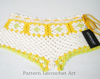 Crochet pattern summer shorts, womens beach shorts pattern, crochet pattern beach shorts, sexy crochet shorts, beach wear crochet pattern