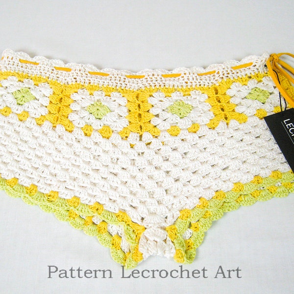 Crochet pattern summer shorts, womens beach shorts pattern, crochet pattern beach shorts, sexy crochet shorts, beach wear crochet pattern