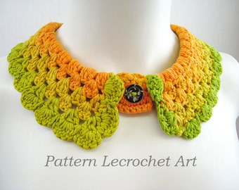 Crochet pattern collar - color of summer