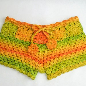 Crochet pattern womens shorts, pattern beach shorts - color of summer - pattern PDF image 2