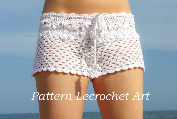 Crochet shorts white hot sale