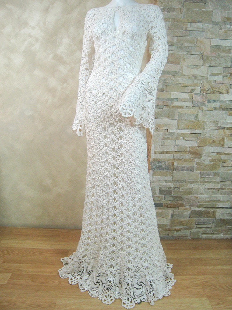 Exclusive Ivory Crochet Wedding Dress