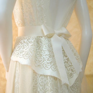 SALE. Exclusive cream lace wedding dress, bridal dress made from original Nottingham lace, boho wedding dress, beach lace wedding dress