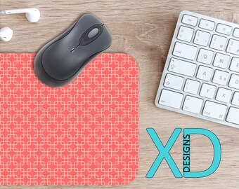 Coral Link Mouse Pad, Coral Link Mousepad, Box Rectangle Mouse Pad, Pink, Box Circle Mouse Pad, Coral Link Mat, Computer, Chain, Layers