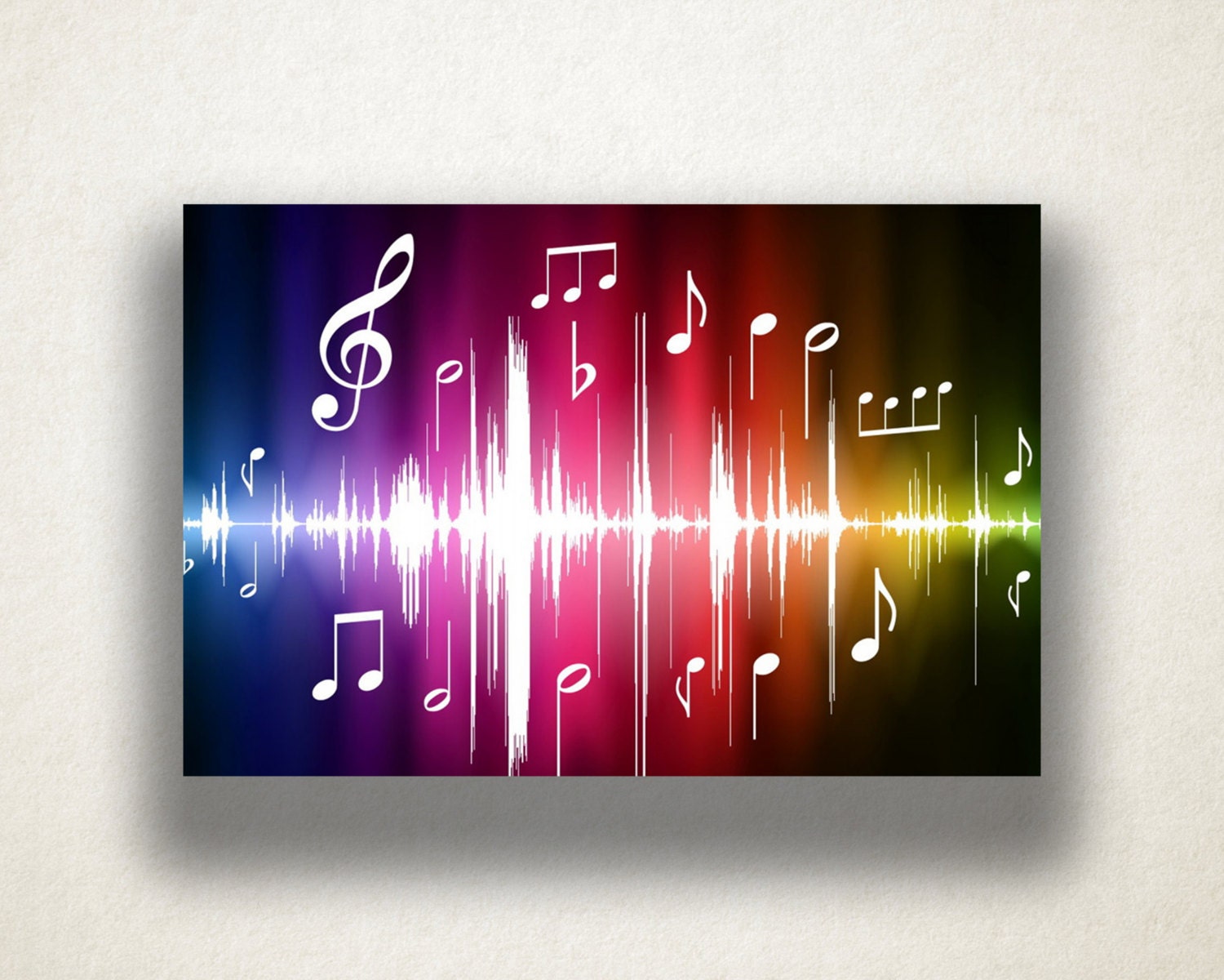 rainbow music design canvas