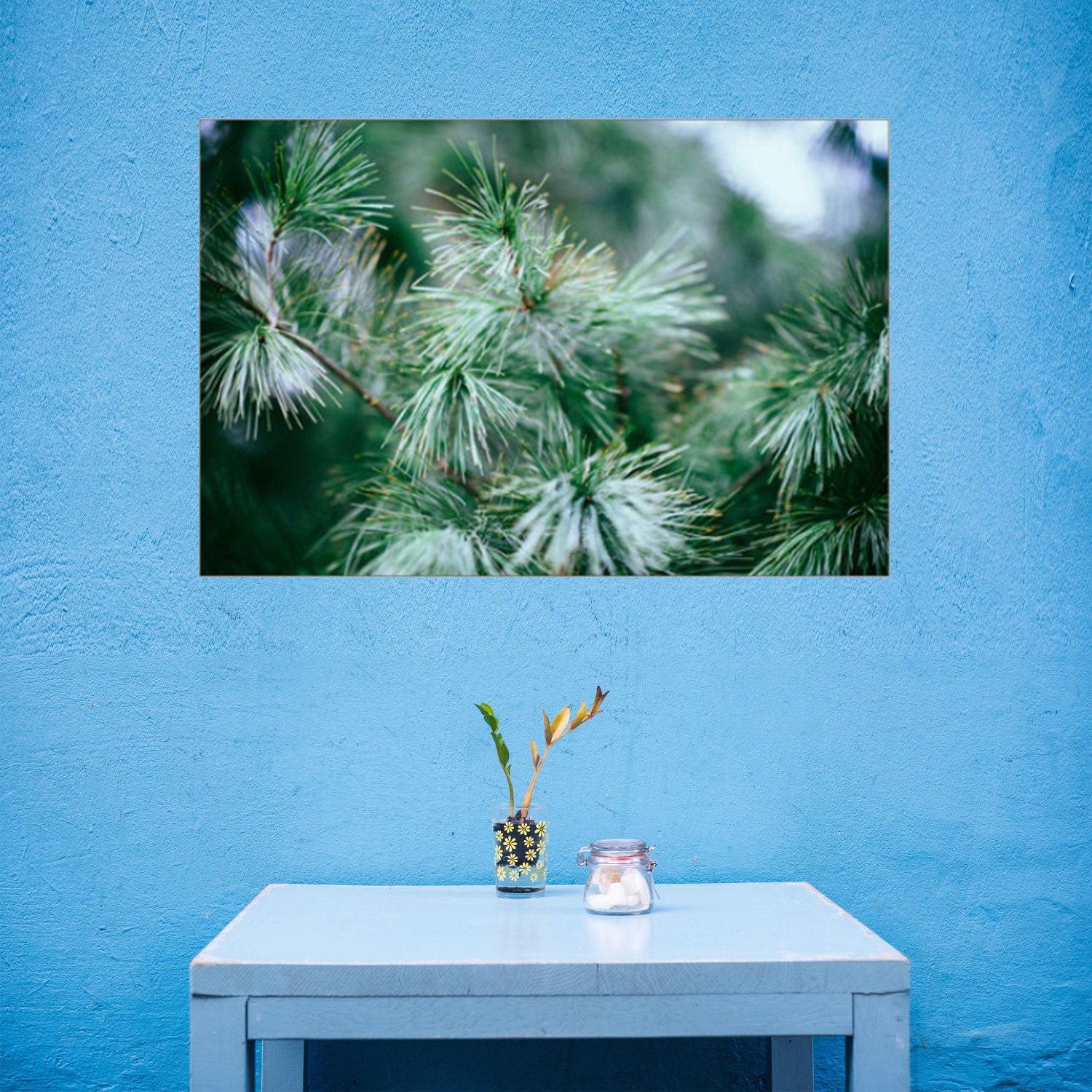 Fir Tree Canvas Art Evergreen Tree Wall Art Tree Canvas Etsy