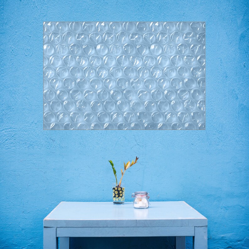 Bubble Wrap Canvas Art Bubble Wrap Wall Art Blue Canvas Etsy