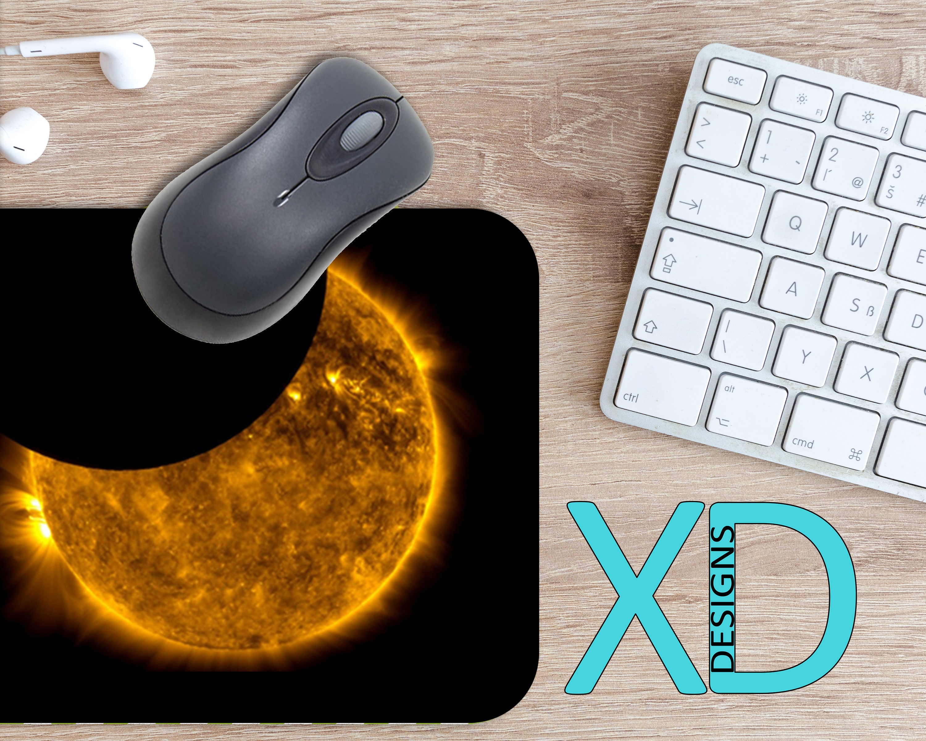 Moon Mouse Pad Moon Mousepad Night Rectangle Mouse Pad Etsy