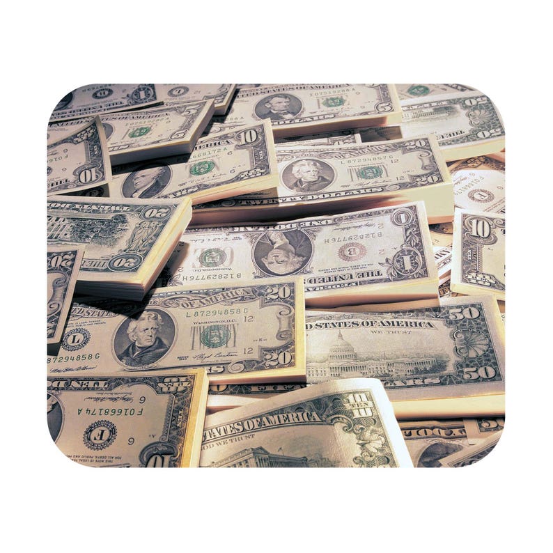 Dollars Mouse Pad Dollars Mousepad Cash Rectangle Mouse Pad Etsy