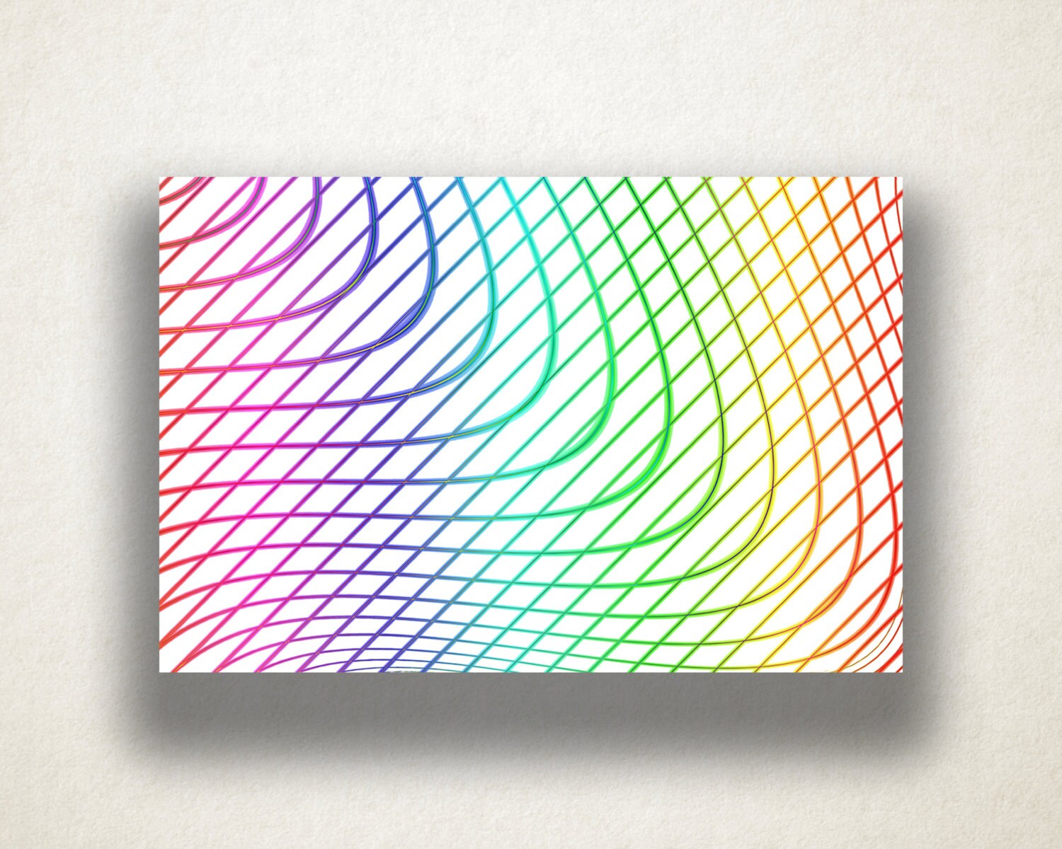 Gradient Curved Lines Canvas Art Print Curved Lines Wall Art Etsy