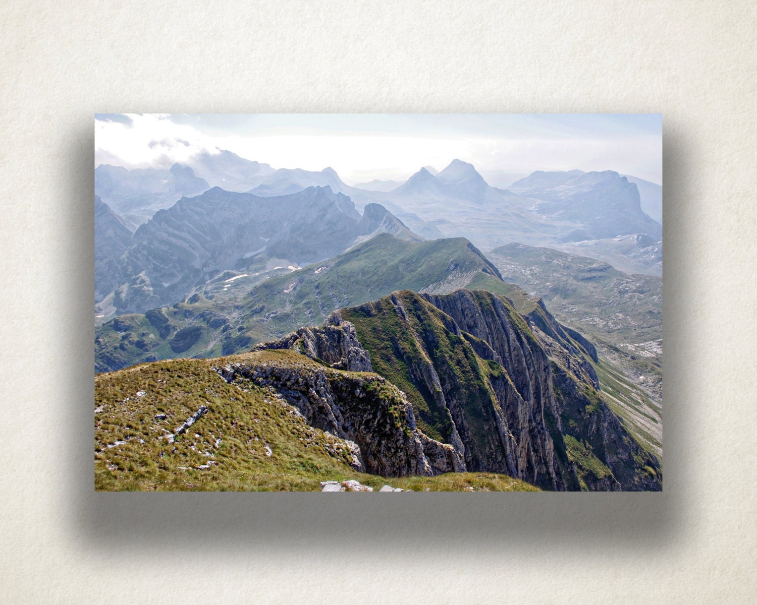 Jagged Mountain Range Canvas Art Mountain Range Wall Art Etsy