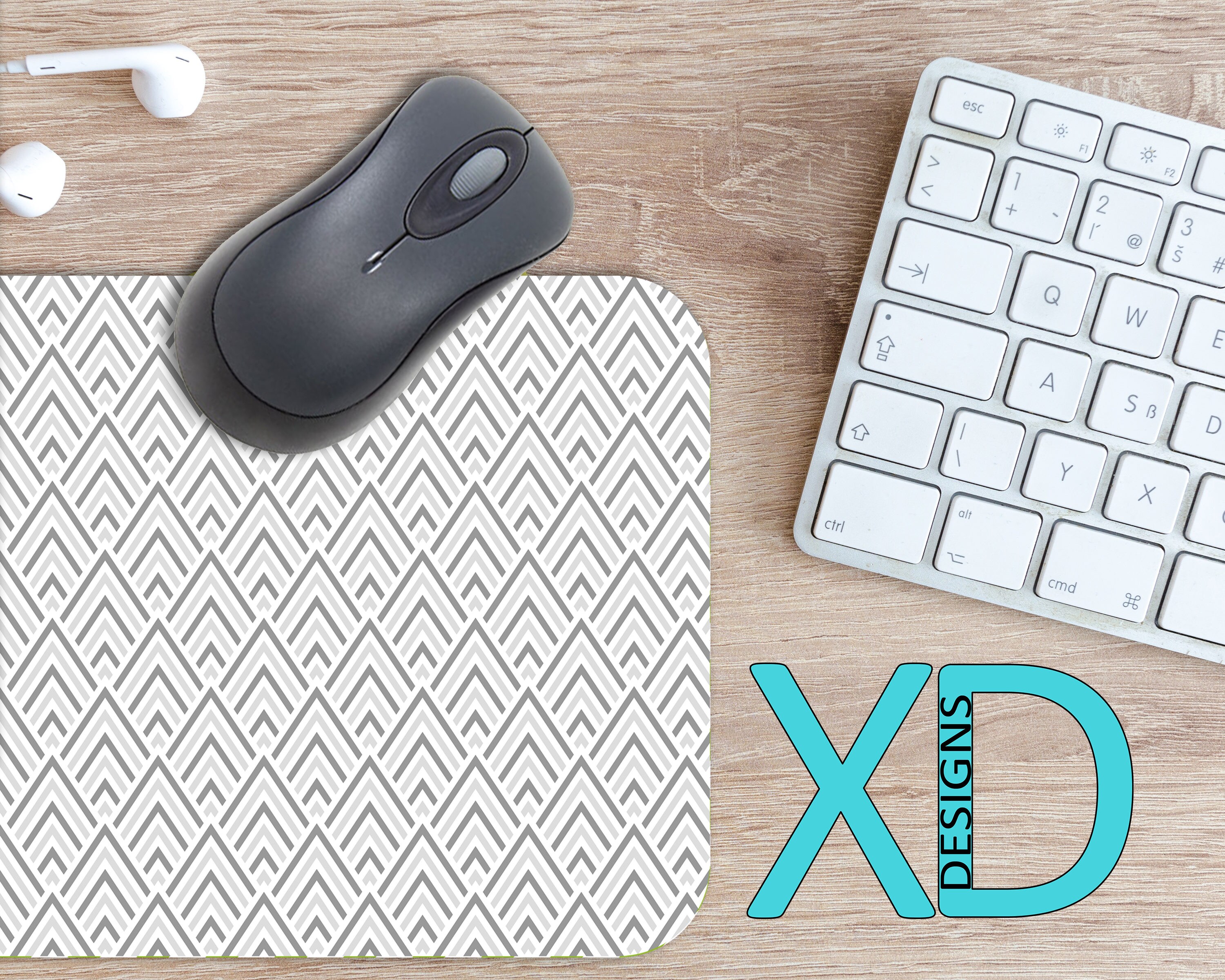 Gray Triangle Mouse Pad Gray Triangle Mousepad Pointy Etsy