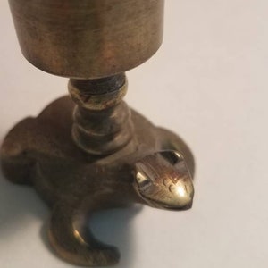 Frog Brass Candleholder