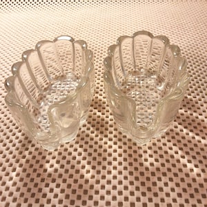 Vintage decorative glass spoon rests mid century