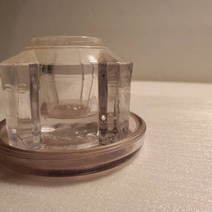 Mid century ink well glass collectible