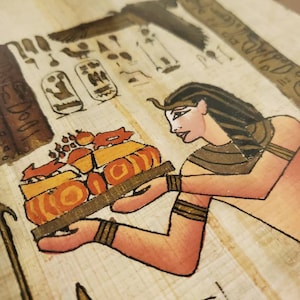 Vintage Egyptian Art on Papyrus