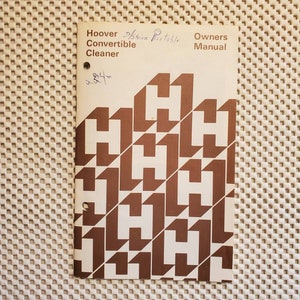Pamphlet, Hoover Convertible Manual