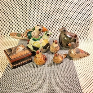 Mexican Painted Clay Animals