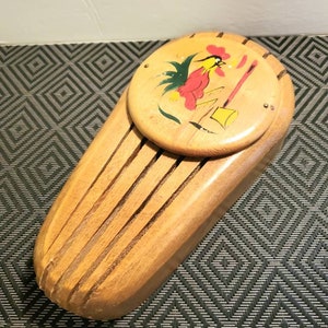 Vintage Knife block wall mount rack, Rooster Japan