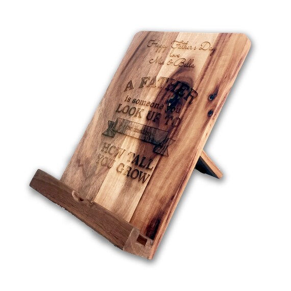 Personalised Acacia Wood Cookbook Stand Recipe Ipad 50