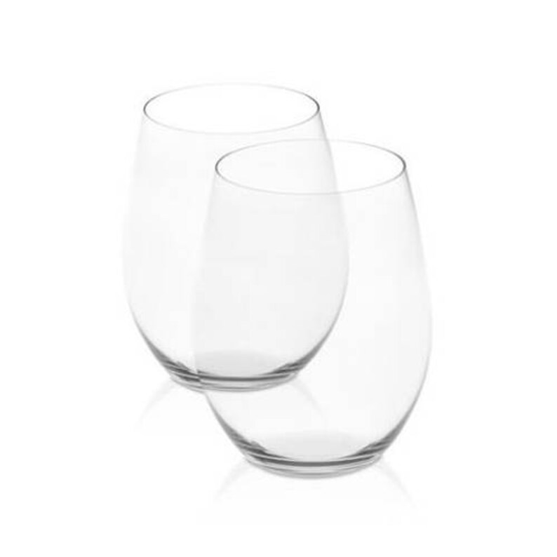 Riedel O Series Stemless Merlot Wine Glasses 2pc Perfect Gift
