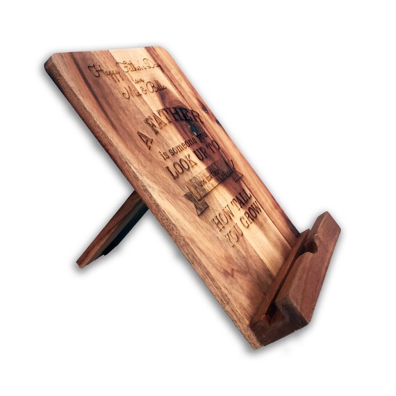 Personalised Acacia Wood Cookbook Stand Recipe Ipad 50