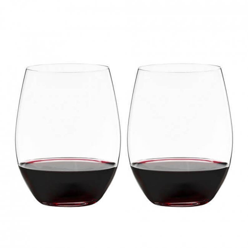 Riedel O Series Stemless Merlot Wine Glasses 2pc Perfect Gift