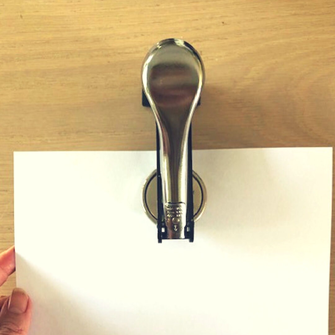 Hand Held Embosser With Personalised Insert Manual Embossing on Paper