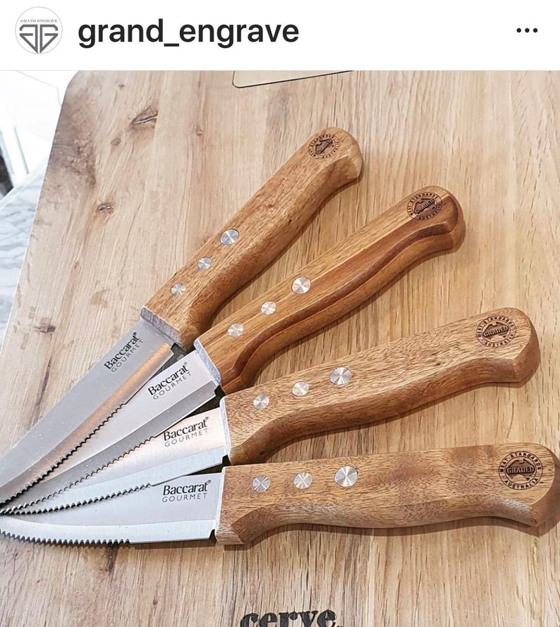 Jumbo Steak Knives Custom Engraved Awesome Men'scafe Etsy Australia