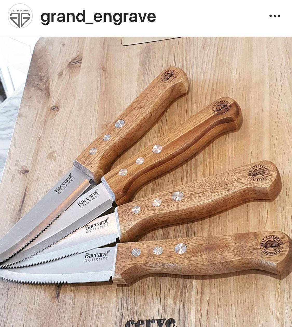 Jumbo Steak Knives Custom Engraved Awesome Men's.cafe Etsy Australia