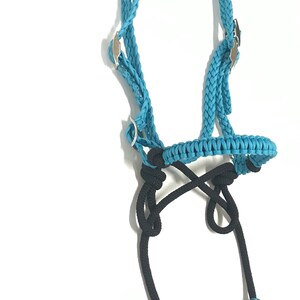 bitless bridle, indian bosal, bitless headstall, bridle set, reins, bitless bridle set, neon turquoise Indian bosal, custom tack
