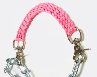 Goat collar, goat show  collar, show goat collar, chain goat collar, goat, collar, light pink goat collar