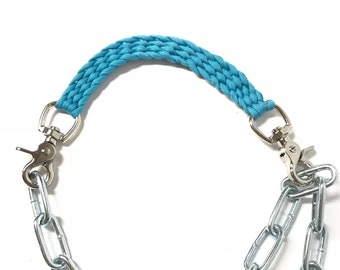 Goat collar, goat show  collar, show goat collar, chain goat collar, goat, collar, turquoise goat collar