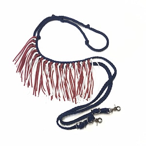 Fringe reins, horse tack, barrel reins, reins, fringe barrel reins, red white and blue Fringe Reins, Patriotic Horse Tack