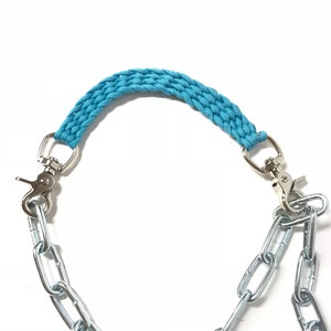 Goat collar, goat show  collar, show goat collar, chain goat collar, goat, collar, turquoise goat collar