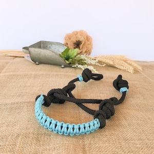 Indian Bosal bitless bridle attachment turquoise